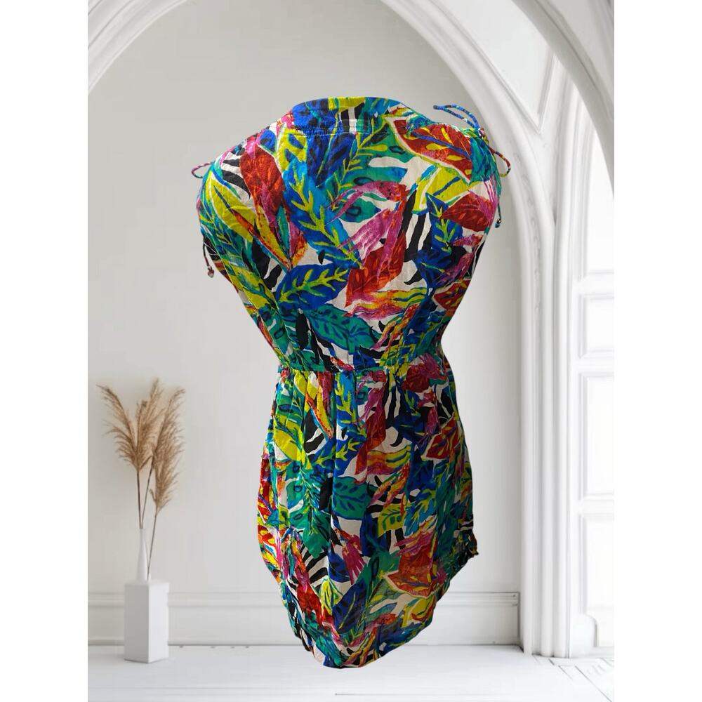 Lauren Ralph Lauren Women's Size Small Blue Multi Floral Mini Dress Pockets - Picture 2 of 5
